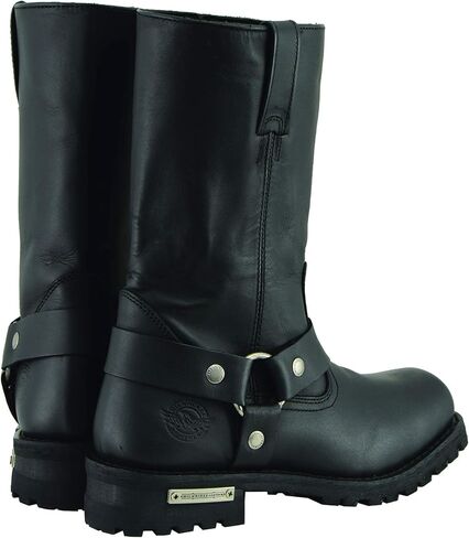 Milwaukee Leather Boots MBM131 Men's 11in Classic Square Toe Black Harness Boot in Saudi Arabia