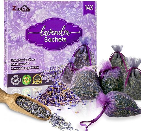 28 Pack Lavender Sachet Bags for Drawers and Closets - Natural Fresh Lavender Bags for Clothes Storage, Relaxing Fragrance Lavender Sachets, Ideal for Wardrobes, Luggage & Home Organization in Saudi Arabia