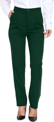 Women Dress Pants for Work Black Business Plus Pant Office Casual Straight Leg Trousers Stretchy Waisted Lady Slacks in Saudi Arabia