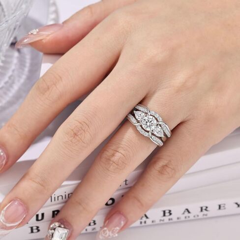 Moissanite Ring Enhancer for Engagement Ring Infinity Double Wedding Bands 925 Sterling Silver Sz 5-10 in Saudi Arabia