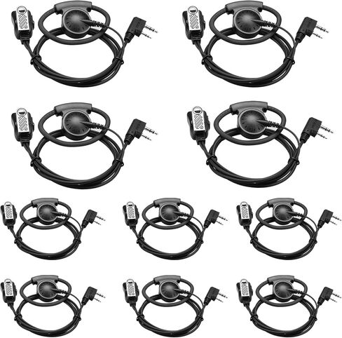 Retevis RT22 Ear Bar Walkie Talkie Earpiece with Mic, 2 Pin, for RT21 RT68 H-777 H-777S RT22S RT19 RT18 RT15 RB45, Compatible with pxton Arcshell 2 Way Radio, Earpiece for Walkie Talkie Radio(10 Pack) in Saudi Arabia