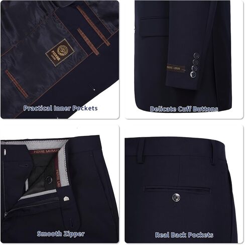 Men's Suit 2 Piece Classic Fit 2 Button Business Wedding Prom Party Formal Suit for Men with Jacket and Pants in Saudi Arabia