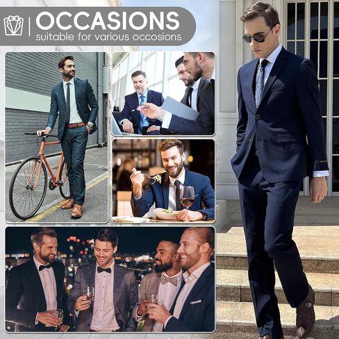 Men's Suit 2 Piece Classic Fit 2 Button Business Wedding Prom Party Formal Suit for Men with Jacket and Pants in Saudi Arabia
