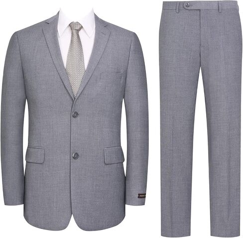 Men's Suit 2 Piece Classic Fit 2 Button Business Wedding Prom Party Formal Suit for Men with Jacket and Pants in Saudi Arabia