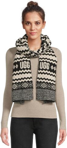 UGG Women's Uggisle Scarf, Black Multi, One-Size in Saudi Arabia