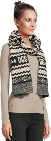 UGG Women's Uggisle Scarf, Black Multi, One-Size in Saudi Arabia