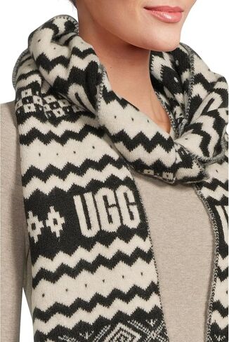 UGG Women's Uggisle Scarf, Black Multi, One-Size in Saudi Arabia