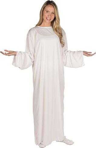 Fun Express Angel Costume Women - Premium White Angel Dress with Wings for Halloween, Christmas & Nativity Plays | One Size Fits Most | Biblical Costume for Holiday Celebrations in Saudi Arabia