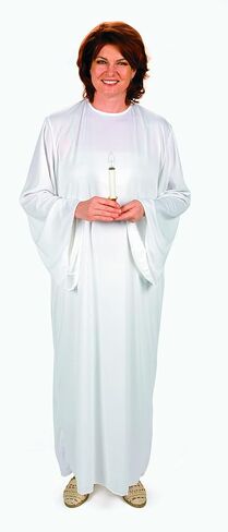 Fun Express Angel Costume Women - Premium White Angel Dress with Wings for Halloween, Christmas & Nativity Plays | One Size Fits Most | Biblical Costume for Holiday Celebrations in Saudi Arabia