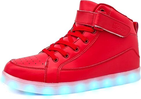IGxx LED Light Up Shoes for Kids High Top Sneakers Lights Shoes for Boys Girls Unisex USB Charging Flashing Luminous in Saudi Arabia