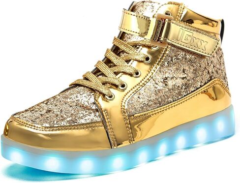 IGxx LED Light Up Shoes for Kids High Top Sneakers Lights Shoes for Boys Girls Unisex USB Charging Flashing Luminous in Saudi Arabia