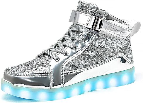 IGxx LED Light Up Shoes for Kids High Top Sneakers Lights Shoes for Boys Girls Unisex USB Charging Flashing Luminous in Saudi Arabia