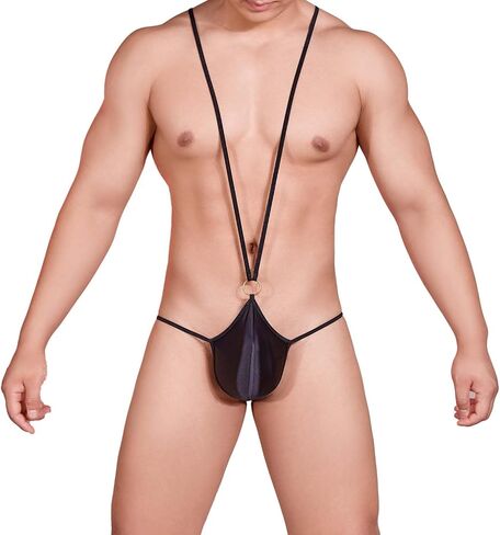 Men's Thong Borat Style Y Sling Stretch Sexy Lingerie Underwear Suspender Bodysuit Strap Thongs Mankini G String in Saudi Arabia