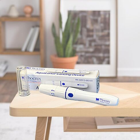Lancing Device Pen, 5 Depth Settings, Less Pain Design, Blood Sampling Pen, Accurate Blood Sample, Use with Twist Top Lancets, Blood Sugar Level Monitoring Glucose Testing, Lancing Tool in Saudi Arabia