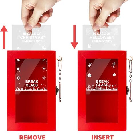 صندوق طوارئ هدية مضحكة مع مطرقة، في حالة الصناديق الزجاجية المكسورة في حالات الطوارئ، 4 أنواع من الاستبدال، ديكور مكتب فرحان للهالوين، هدية الفيل الأبيض وهدايا هفوة لعائلة الأصدقاء وزملاء العمل in Kuwait