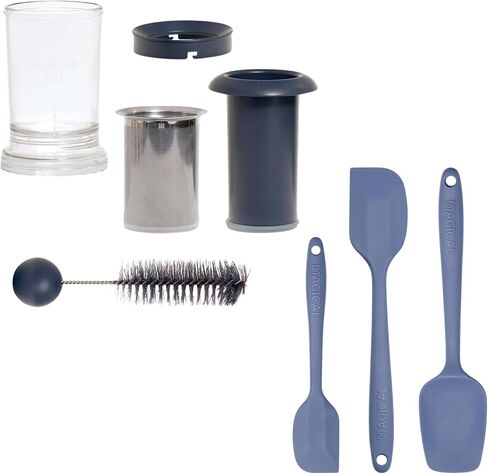 Magical Butter Filter Press Strainer Kit For Infusions - Mess-Free System Fits Any Mason Jars Includes Cleaning Brush, Filter Mesh, Plunger - For Butter, Oil, Tea, Coffee, Tincture in Saudi Arabia