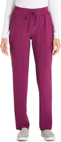 Womens Straight Leg Scrub Pants Soft Stretch Drawstring Medical Uniform Bottom with Cargo Pockets Women Scrub Pant in Saudi Arabia
