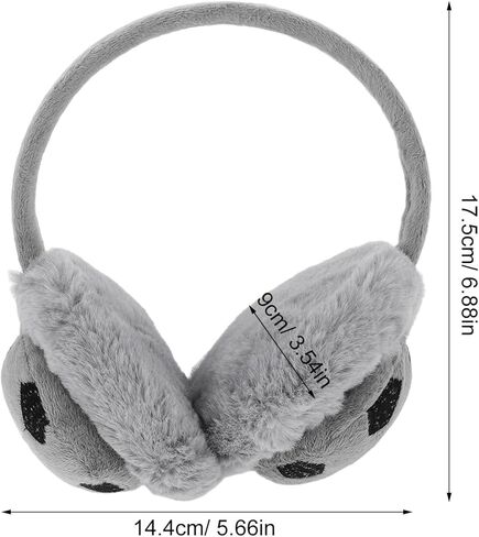 Yardwe Warm Ear Cover Earmuffs for Boys Plush Winter Ear Warmer Gray Cold Weather Protection in Saudi Arabia