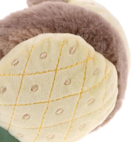 POPETPOP Plush Ear Muffs Stretchable Warm Ear Cover Yellow Pineapple Design Outdoor Winter Cold Weather Use in Saudi Arabia