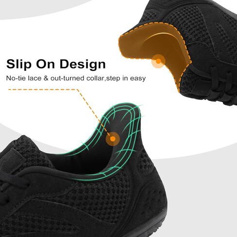 relxfeet Men's Barefoot Slip-On Shoes Wide Toe Box Zero Drop Minimalist Sneakers for Walking Training & Everyday Comfort in Saudi Arabia