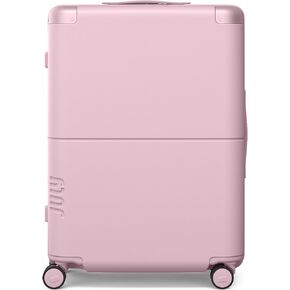 Checked Expandable - 24.5" Airline Approved Check In Luggage with Wheels, Spinner Suitcase for Men & Women - TSA Lock Rolling Suitcase, Spinner Wheels, Expansion Zip, Y-Strap - Charcoal in Saudi Arabia