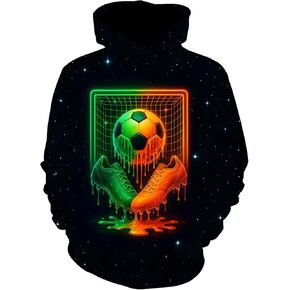 Sports Drip Neon Kids Youth Hoodie Pullover Sweatshirt Gift for Boys Girls Teens School Game Day Everyday Wear in Saudi Arabia