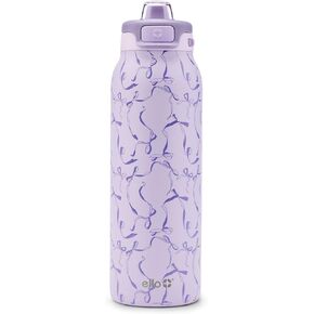 زجاجة مياه من الفولاذ المقاوم للصدأ من Ello Pop & fill مع تقنية التعبئة السريعة، معدن معزول بالتفريغ بجدار مزدوج، غطاء قفل مانع للتسرب، رشفة وشغ، خالية من مادة BPA، هدية العيد لها، 22oz، 32oz in Kuwait