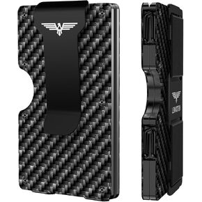 Wallet for Men, Money Clip Wallet with Cash Strap, Slim Card Wallet, RFID Blocking Card Holder, Holds up to 20 cards in Saudi Arabia