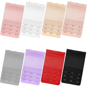 8Pcs Bra Extenders 3 Hooks, 3 Prong Bra Extender Adjustable Bras Extenders for Women, Elastic Soft Stretchy Bras Band Extension, Three Hook & Rows in Saudi Arabia