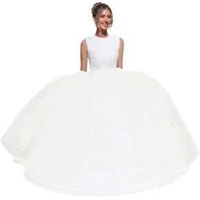 Women Crinoline Petticoat A-line 7 Hoop Skirt Slips Long Underskirt for Wedding Bridal Dress Ball Gown Women in Kuwait