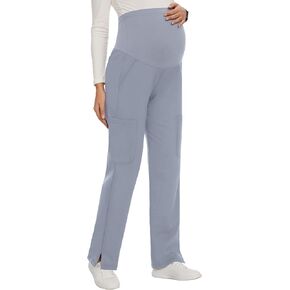 سروال فرك الأمومة للسيدات من AMPOSH مع 6 جيوب ملابس عمل للحمل ذات ساق مستقيمة قابلة للتمدد in Kuwait