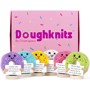 Positive Crochet Animals & Emotional Support Stuffed Animal Bulk Variety Pack w/Stand (9 pc). Handmade Crochet Positive Animals Decor - Desk, Office, College, Ornaments, Coworker, Friend in Saudi Arabia