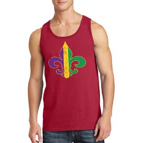 قميص بدون أكمام رجالي من Threadrock Mardi Gras Fleur De Lis in Kuwait