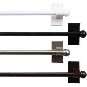 A&F Rod Décor - Magnetic Curtain Rod, 17-30 inch - White (Set of 2) in Kuwait