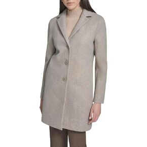 Calvin Klein womens Classic Faux Wool Overcoat – Long Button Front Winter Jacket in Kuwait