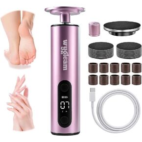 Electric Callus Remover for Feet & Nail File Drill Kit - 2 in 1 Rechargeable Pedicure Tools for Flawless Feet - Professional Foot File with 3 Speeds for Dead Skin Removal - at Home Pedicure in Saudi Arabia