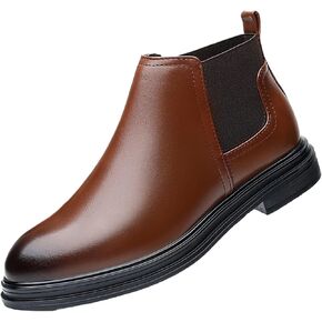 Men's Premium Soft Pu Leather Dress Boots For Business, Weddings And Formal Events Slip-On Comfort With Anti-Slip Sole in Saudi Arabia