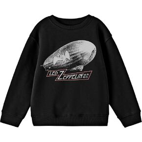 Bioworld Led Zeppelin Distressed Vintage Style Dazed & Confused Cover Art Junior's Black Crew Neck Sweatshirt in Kuwait