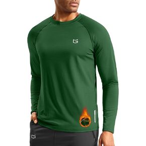 G Gradual Men's Thermal Shirts Long Sleeve Athletic Workout T-Shirts Crewneck Fleece Lind Base Layer for Men Cold Weather in Kuwait