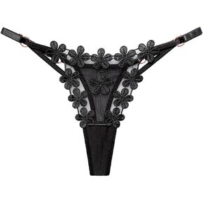 Women Sexy Lace G-String Thongs Crotchless See-Through Underwear T-back Panties Naughty Thongs Nightwear in Saudi Arabia