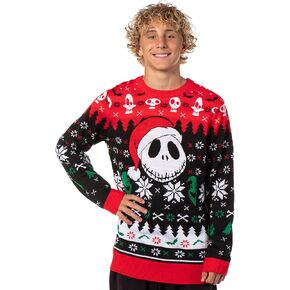 بلوفر محبوك من Mad Engine The Nightmare Before Christmas للرجال من Santa Jack للبالغين in Saudi Arabia