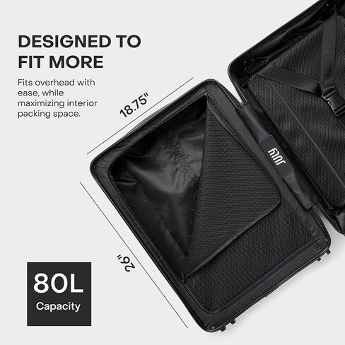 Checked Expandable - 24.5" Airline Approved Check In Luggage with Wheels, Spinner Suitcase for Men & Women - TSA Lock Rolling Suitcase, Spinner Wheels, Expansion Zip, Y-Strap - Charcoal in Saudi Arabia