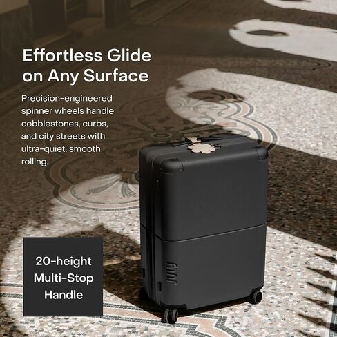 Checked Expandable - 24.5" Airline Approved Check In Luggage with Wheels, Spinner Suitcase for Men & Women - TSA Lock Rolling Suitcase, Spinner Wheels, Expansion Zip, Y-Strap - Charcoal in Saudi Arabia