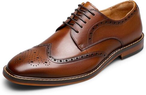 أحذية DESAI الرجالية الكلاسيكية من Brogue Oxfords، أحذية رسمية برباط للعمل in Kuwait