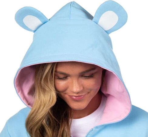 سويت شيرت بغطاء للرأس من Mad Engine Care Bears ذو قلنسوة على شكل الدب الغاضب والدب المبهجة ذو وجهين للصغار in Kuwait