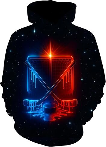 Sports Drip Neon Kids Youth Hoodie Pullover Sweatshirt Gift for Boys Girls Teens School Game Day Everyday Wear in Saudi Arabia
