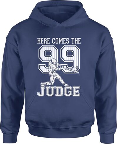 Here Comes The Judge 99 NY Baseball Youth-Sized Hoodie, Soft Fleece, Graphic Design in Saudi Arabia