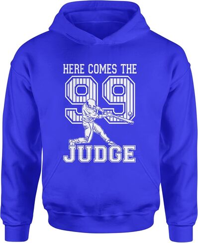 Here Comes The Judge 99 NY Baseball Youth-Sized Hoodie, Soft Fleece, Graphic Design in Saudi Arabia