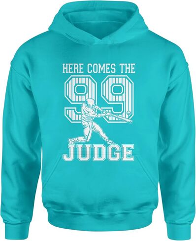Here Comes The Judge 99 NY Baseball Youth-Sized Hoodie, Soft Fleece, Graphic Design in Saudi Arabia