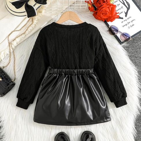 Kid Knit Top and Skirt Set with Front Zipper and Pocket Details Fashionable Elegant Black Outfit in Saudi Arabia